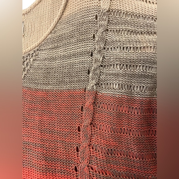 Urban Outfitters Ecote Colorblock Cable Pointelle Short Sleeve Sweater XS Sumner - Picture 11 of 13